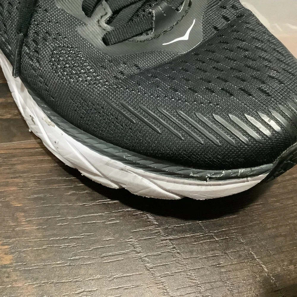 Hoka Clifton 7 Womens Running Shoes Black White Road Sneakers 1110509 BWHT - Picture 12 of 13